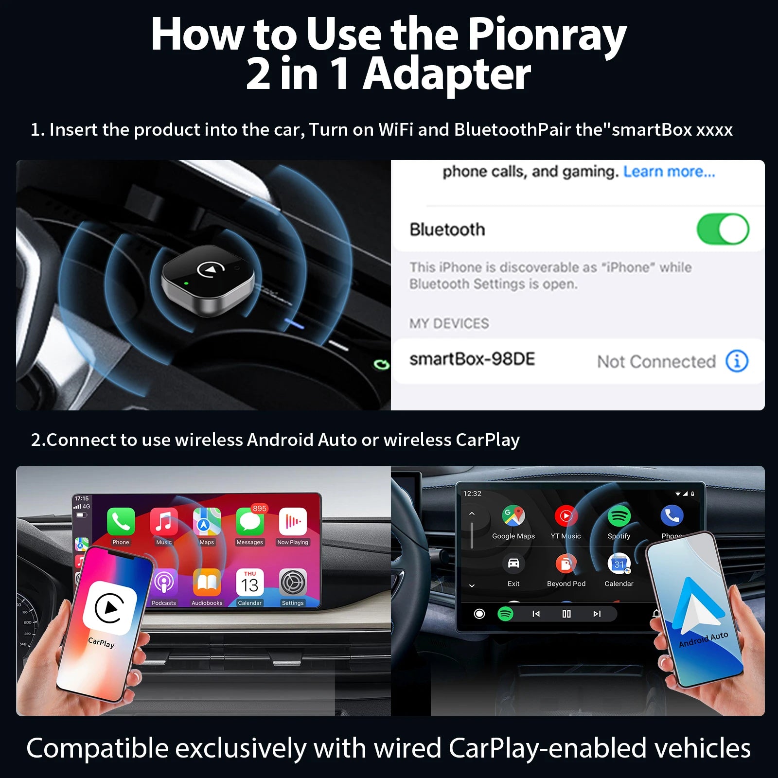 EasyCar Wireless CarPlay PlugPlay Adapter