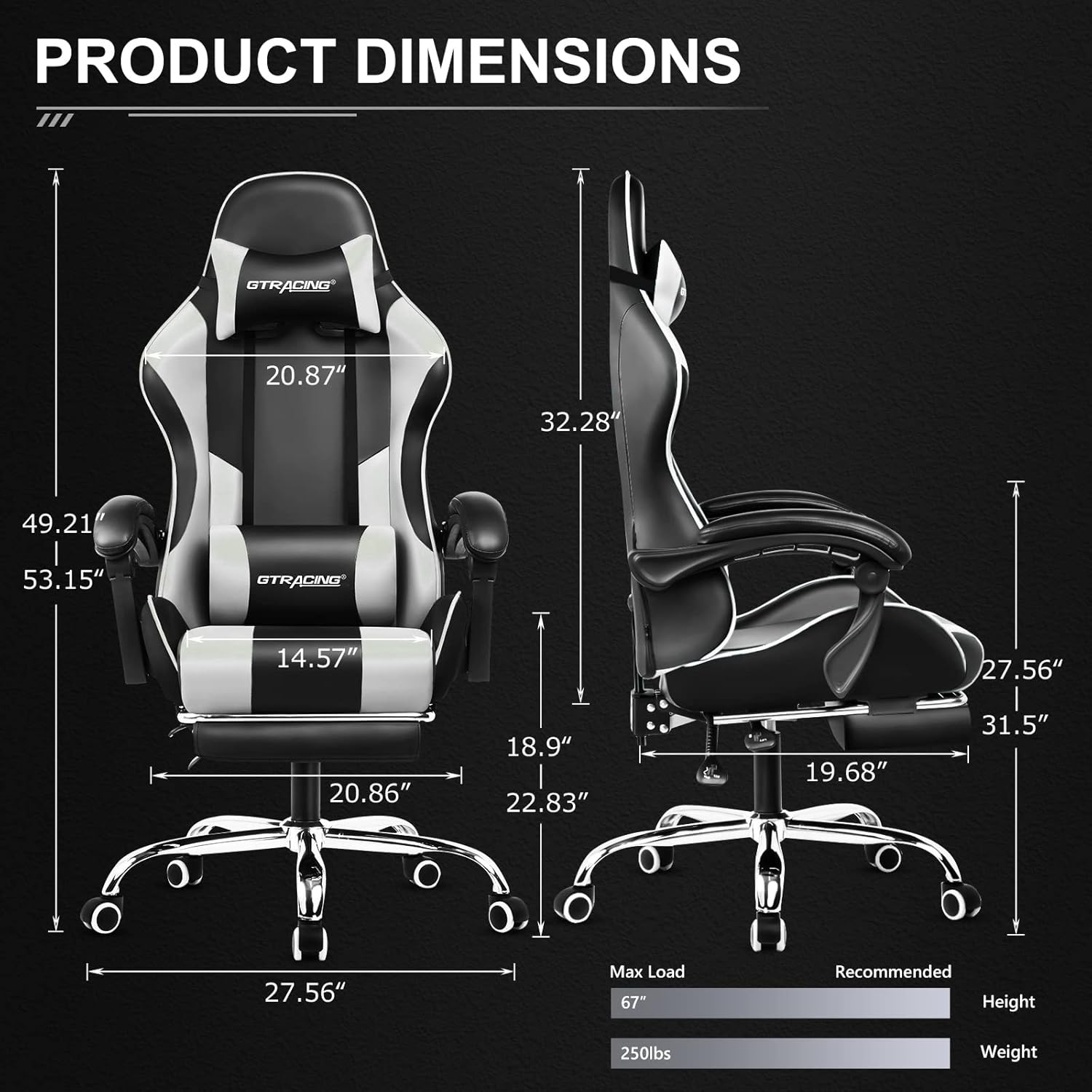 ProComfort Adjustable Gaming Recliner Chair